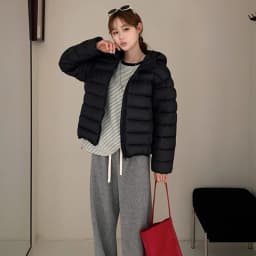 Lightweight Solid Color Down Cotton Parkas Women Korean Zipper Up Hooded Crop Parkas Woman Casual Thicken Warm Cotton Jackets