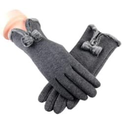 Women Plush Button Double Layer Cotton Touch Screen Driving Gloves Winter Cashmere Thicken Full Finger Cycling Warm Mittens G82