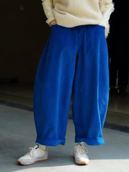[EAM] High Elastic Waist Green Corduroy Wide Leg Pants New Loose Fit Trousers Women Fashion Tide Spring Autumn 2026 1DF21930