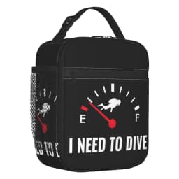 Scuba Diver Flag Resuable Lunch Box for Women Multifunction Dive Diving Thermal Cooler Food Insulated Lunch Bag Office Work