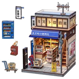 Original CUTEBEE Book Nook Kit DIY Doll House Bookshelf Insert Amazing Gift for Child Morita-Ya Japanese Style DIY Miniature Toy