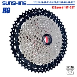 SUNSHINE hg 12-speed mtb cassette 11 34 40 42 46 50 52 cassette 12 speed ultralight for Shimano 12v mtb cassette