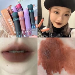 Gothic Matte Black Lipstick Waterproof Lasting Mousse Lip Mud Nude Brown Lipstick Blue Punk Lip Gloss Makeup Dark Red Lips Tint