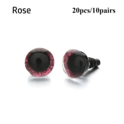 10Pairs 10mm Puppet Crystal Eyes Glitter Crystal Eyes Stuffed Toys Parts Eyes Crafts with Washer DIY Doll Accessories