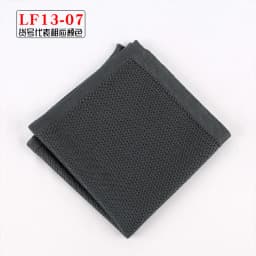 Knitting Wool Men's Solid Black Pocket Square Suit Formal Dress Accessories Small Scarf Towel Wedding Chest Handkerchief 25.5cm