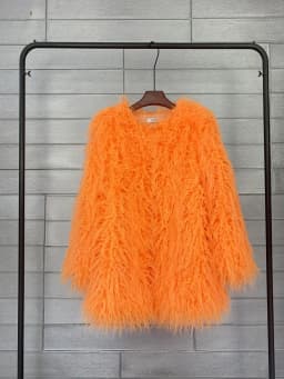 Mongolia Sheep Fur Women Medium Long Coat Jacket Colorful Warm Faux Fur Plush Coats Female Jacket Autumn Winter Furry Outerwear