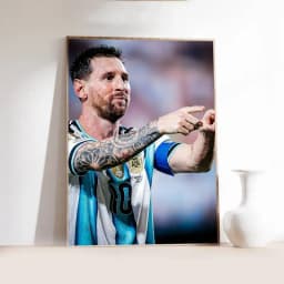 L-Lionel M-Messi Poster Self-adhesive Art Waterproof Paper Sticker Coffee House Bar Room Wall Decor