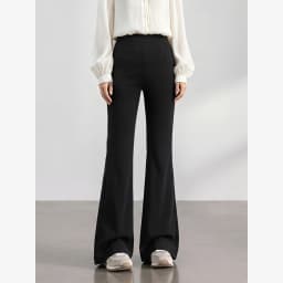 VIMLY Women's Black Flare Pants 2026 Autumn New Fashion Elegant High‑waist Versatile Pants Casual Office Lady Trousers 31738