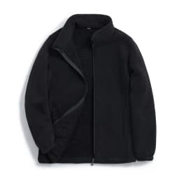 Double-Sided Fleece Lined Casual Fashionable Stand Collar Couple Jacket 2025 New Style Thickened Long Sleeve Zipper Closure