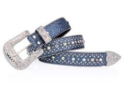 Punk rock ladies belt luxury Rhinestone shiny button PU decorated Y2K belt retro men's jeans belt
