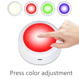 RGB LED Under Cabinet Lights with Remote Control Battery Powered Wireless Dimmable Night Lamp LED Lights for Home Wardrobe Light