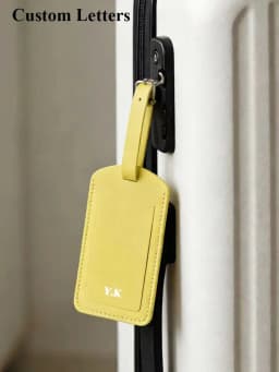 Personazlized Name Real Leather Luggage Tag Custom Letters Travel Accessories Suitcase Bag Label Luxury Trolley Case Marker Tag