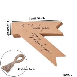 Kraft Paper Tags With Strings Handmade With Hang Garment Tags For Jewelry Crafts Price Candy/Gift/Cookies Display Label Card