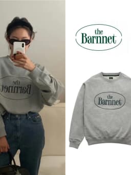 Bermat Embroidered Letter Sweatshirt round Neck Unisex Couples Street Style Cotton Long Sleeve Warmth Comfortable Autumn Wint...