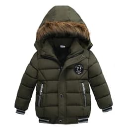 New Keep Warm Baby Coat Autumn Winter Boys Jacket Hooded Zipper Fashion Fur Collar Boys Outerwear 2 3 4 5 6 Years Kids Clothes