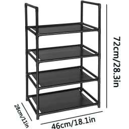 Shoe Rack - Heavy Duty Steel Shelving Holds 25 Pairs, Space-Saving Shoe Organizer for Entryway/Closet, Easy Assembly