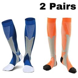 2/3/4 Pairs Running Men Compression Socks Fit Varicose Veins Football Soccer Stockings 30 Mmhg Atheletic Men Women Sports Socks