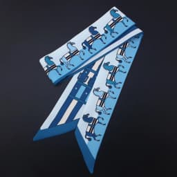 Elegant Printed Pony Design Simulated Silk Scarf Womens Shawl Multi Purpose Binding Ribbon Decoration Wholesale  Accessory