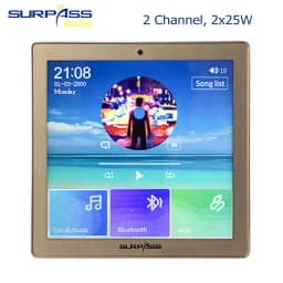 Smart Home Audio System Music Player 2 Channel 4inch Mini Touch Screen Wireless Bluetooth In Wall Amplifier with FM Radio,USB