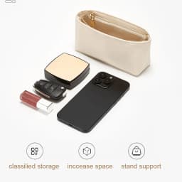Bag Organizer Insert For The Longchamp Inner Liner Mini Pouch Handbag Inner Orderly Neat Nylon Support Bag Insert Accessories
