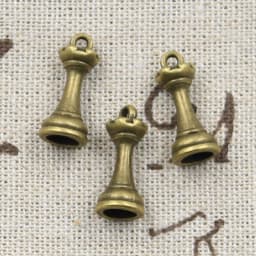 10pcs Charms Chess Knight Bishop Pawn King Queen Rook Antique Pendants,Vintage Tibetan Bronze Silver Color DIY Handmade Jewelry