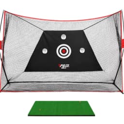 PGM 3m Big Golf Net Trainer Set Holder Shelf Indoor Outdoor Multi-function Swing Cutting Chipping Practice Accessories LXW023