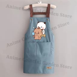 Bubu Dudu Kitchen Waterproof Oil Resistant Apron for Men Women Anime Fashion Aprons Cooking Solid Color Hotel Work Clothes Gifts