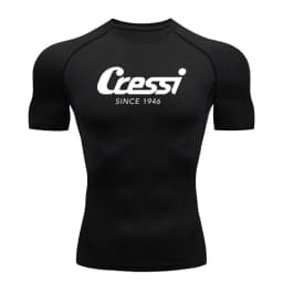 2026 Men Surf Sunscreen Diving Suit Rash Protection t-Shirt Swimsuit Tight Short-Sleeved Swimming Floating UV tee shirt homme
