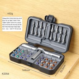 Multifunctional Ratchet Screwdriver Set 38 In 1 T Handle Magnetic S2 Steel Bits For Motorcycle Car DIY Repair Hand Tools