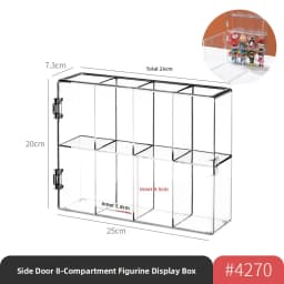 Keychain Display Stand Dustproof Box Storage Organizer with Hook Badge Showcase INOMATA Children's Bedroom Plastic