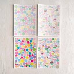 WAKAWAKA Star Dot Scrapbooking Sticker Cute Basic Elements Dual Material PET Glitter Synthetic Paper Journal Planner DIY