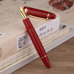 MAJOHN Final Craftsman P141 Pen Metal Copper Piston Ink Absorption 8 # 40 Sun Tip, Dual Color Pen Tip Lightweight Resin Pen Body