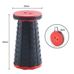 Hot Portable Folding Telescopic Stool Lightweight Plastic Subway Queuing Chair and Outdoor Camping Fishing with Carry Bag