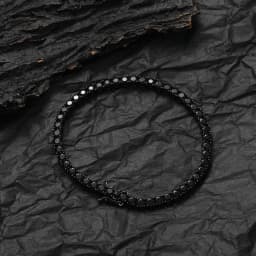 3MM 4MM 5MM Black CZ Stone Tennis Bracelets Men And Women Hip Hop Jewelry BB238