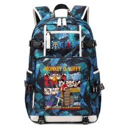 Anime Luffy Print Casual School Backpack Large Capacity Student Bookbag for Boys and Girls Travel Sport