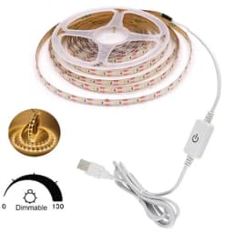 5V USB SMD2835 Flexible LED Tape Strip Touch Sensor Dimmer Self Adhesive Lamp For Kitchen Cabinet Stair DIY Decor Lighting