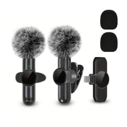 Wireless Lavalier Microphone, Mini Microphone, Suitable for Mobile Live Streaming, Video Recording and Recording