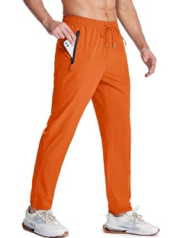 MAGCOMSEN Men's Casual Trousers Quick Dry Waterproof Stretch Work Pants with Zip Pockets Spring Summer Sweatpants