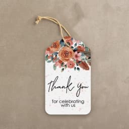 50pcs Hanging Greeting Cards Thank You For Supporting My Small Bussiness DIY Packaging Supplies Label Tag Gift Box Decoration