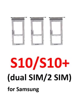 For Samsung S10 G973F G973 Phone New SIM Card Tray Housing Micro SD Card Holder Pocket For S10 Plus S10+ G975F G975