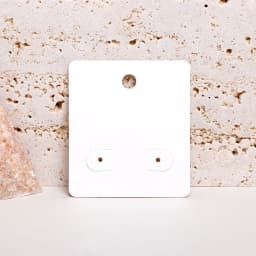 50PCS 4.2X4.8CM White Brown Black Blank Hanging Cards For Earrings Jewelry Display Cardboard Small Businesses Packaging Supplies