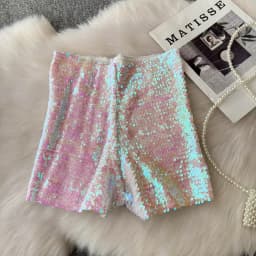 Shinny Sequins Short Pants Women Hot Summer High Waisted Female Booty Shorts Sexy Girl Streetwear Y2k Short Pants Dropshipping