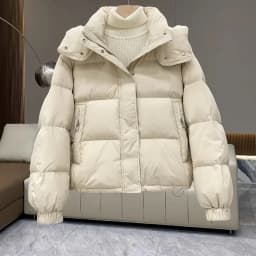 Women's Loose Fit Cotton Jacket 2025 Winter Warm Short Korean Style Color Versatile Elegance Hooded Cotton Coat