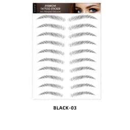 Brown Eyebrows Makeup Tattoo Sticker Water-based Hair-liked Waterproof Long Lasting False Stickers for Brow Grooming Shaping