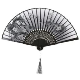 Retro Flower Pattern Home Decoration Elegent Bamboo Folding Fan Chinese Style Painting Handheld Fan Dance Performance Props
