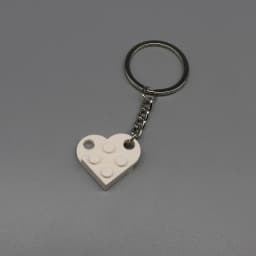 3176 DIY Heart Key Ring Necklace Toys for Children Coupling Plate 2x3 with Rounded End and Pin Hole MOC Building Block Brick