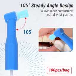 Dental Cordless Electric Hygiene Prophy With LCD Screen 4:1 Contra angle/Nose Cone Handpiece/Prophy Angles/Polish Cups