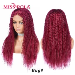 Miss Rola Brazilian Human Hair Curly Wigs 180% Density 4x4 Lace Closure Wig Kinky Curly Hair Wig Remy Pre Plucked With Baby Hair