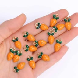 10Pcs 3D Pepper Enamel Alloy Pendant Cute Mini Red Chili Food Charm for Women's Bracelet Earrings DIY Jewelry Making Accessory