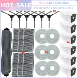 Fit For Dreame L10s Ultra Gen 2 / L30s Ultra/ L30 Pro Ultra, Dreame L40 Ultra AE/L40s Ultra CE Parts Brush Filter Mop Bag